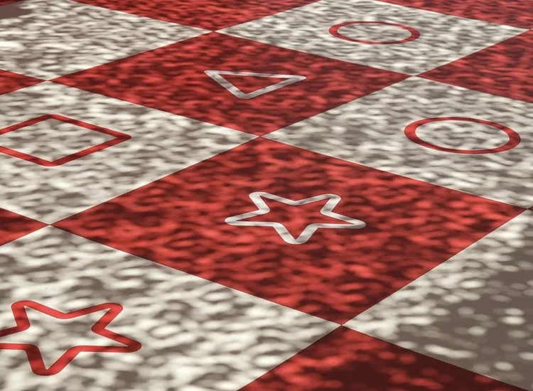 The game-board floor detail